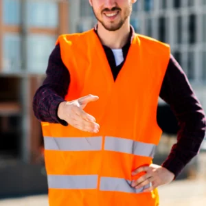 Chaleco laboral reflectante con logo